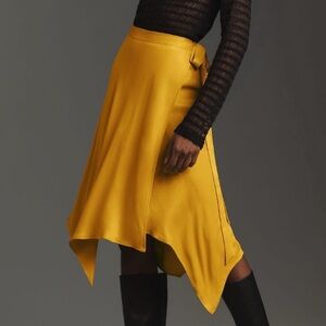 Anthropologie BNWT asymmetrical wrap midi skirt size XL